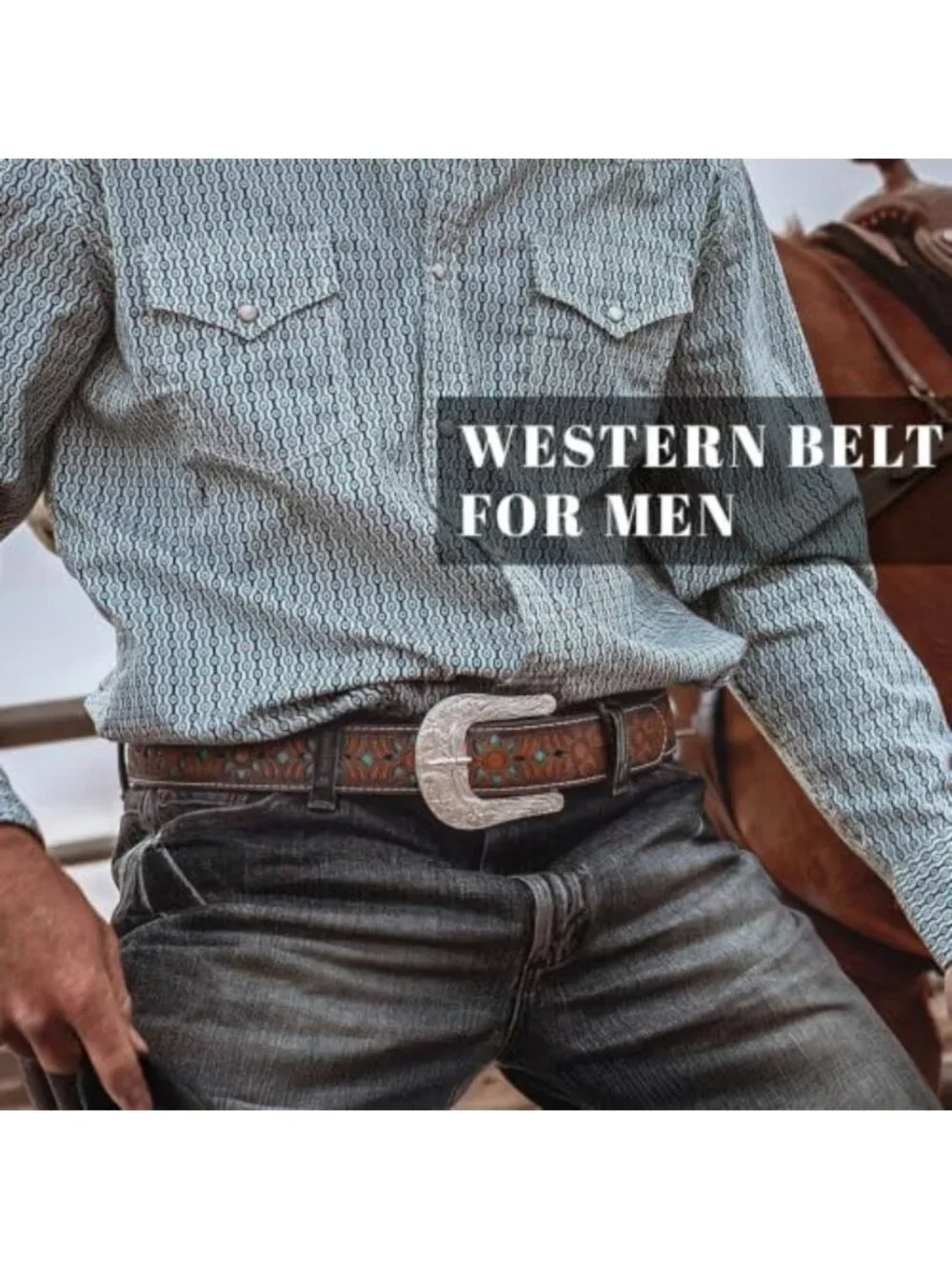 Vintage Western Belt for Men & Women - 1.5